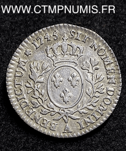 ,MONNAIE,ROYALE,LOUIS,XV,1/10,ECU,ARGENT,AU,BANDEAU,1745,PARIS,