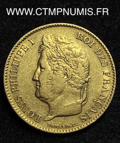 ,MONNAIE,ROYALE,40,FRANCS,OR,LOUIS,PHILIPPE,I°,1837,PARIS,