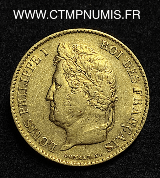 ,ROYALE,40,FRANCS,OR,LOUIS,PHILIPPE,I°,1837,PARIS,