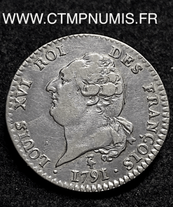 15,SOLS,ARGENT,LOUIS,XVI,CONSTITUTION,1791,PARIS,