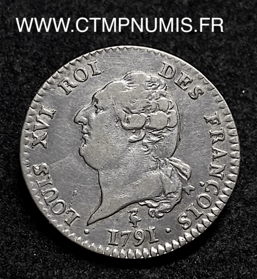 15,SOLS,ARGENT,LOUIS,XVI,CONSTITUTION,1791,PARIS,