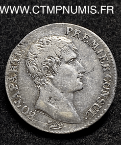 ,MONNAIE,CONSULAT,1,FRANC,ARGENT,BONAPARTE,PREMIER,CONSUL,AN,12,PARIS,