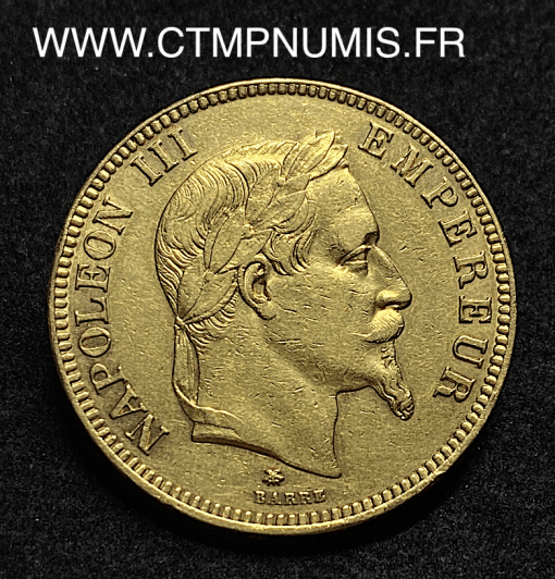 ,100,FRANCS,OR,NAPOLEON,III,TETE,LAUREE,1864,A,PARIS,