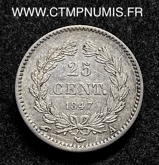 ,ROYALE,LOUIS,PHILIPPE,25,CENTIMES,ARGENT,1845,PARIS,