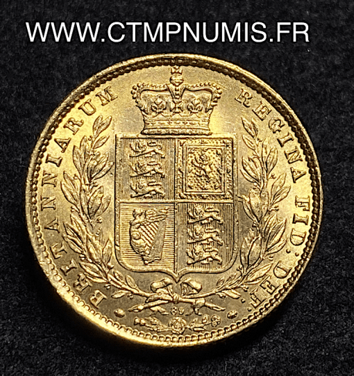 ,GRANDE,BRETAGNE,1,SOUVERAIN,OR,VICTORIA,BLASON,1872,