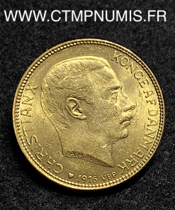 ,MONNAIE,DANEMARK,20,KRONER,CHRISTIAN,X,1916,