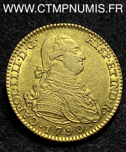 ,MONNAIE,ESPAGNE,2,ESCUDOS,CHARLES,IIII,1790,MADRID,