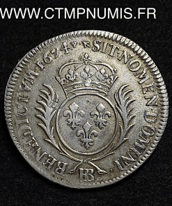 ,MONNAIE,ROYALE,LOUIS,XIV,34,SOLS,AUX,INSIGNES,1695,BB,STASBOURG,