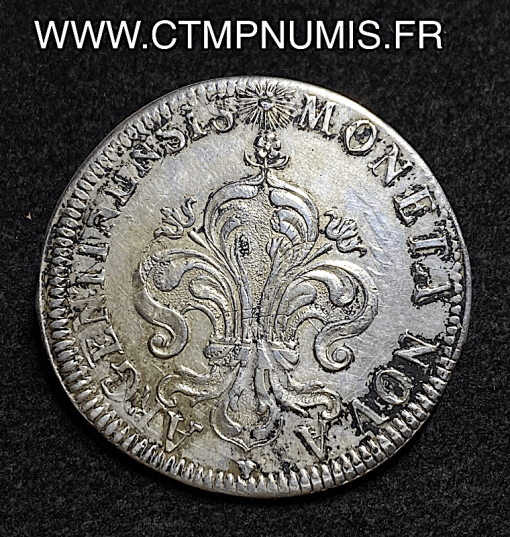 ,MONNAIE,ROYALE,LOUIS,XIV,34,SOLS,AUX,INSIGNES,1695,BB,STASBOURG,