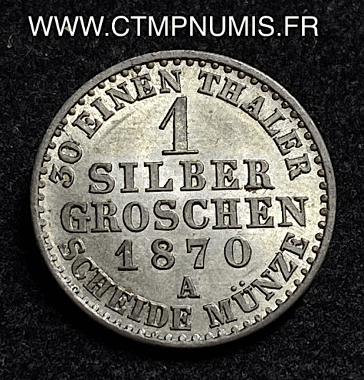 ,ALLEMAGNE,PRUSSE,1,SILBER,GROSCHEN,1870,