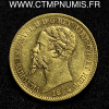 ,MONNAIE,ITALIE,SARDAIGNE,20,LIRE,OR,VICTOR,EMMANUEL,II,1854,GENES,