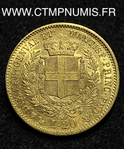 ,ITALIE,20,LIRE,OR,VICTOR,EMMANUEL,II,1854,GENES,