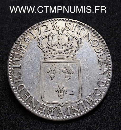 ,MONNAIE,ROYALE,LOUIS,XV,ECU,DE,FRANCE,ARGENT,1723,PARIS,