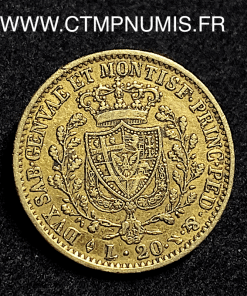 ,MONNAIE,ITALIE,20,LIRE,OR,CHARLES,FELIX,1827,TURIN,