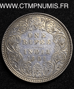 ,MONNAIE,INDES,BRITANIQUE,1,RUPEE,ARGENT,VICTORIA,1901,