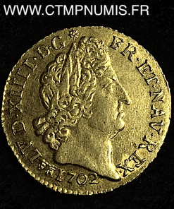 ,MONNAIE,ROYALE,LOUIS,XIV,LOUIS,OR,AUX,8,L,ET,INSIGNES,1702,M,TOULOUSE,