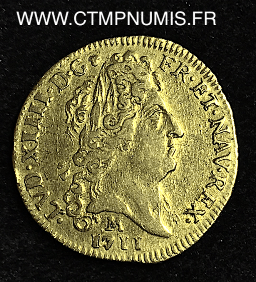 ,MONNAIE,ROYALE,LOUIS,XIV,LOUIS,OR,AU,SOLEIL,1711,TOULOUSE,