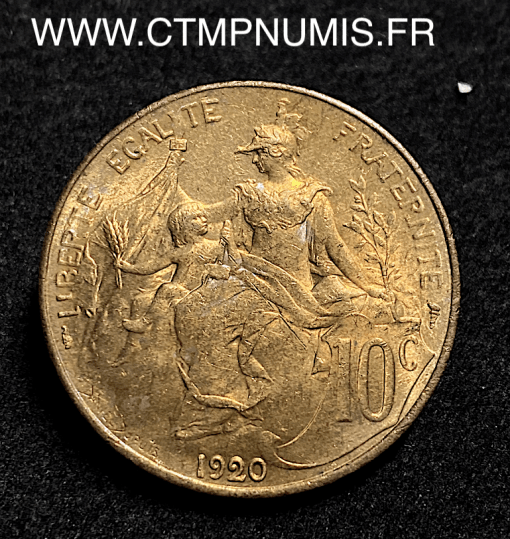 ,MONNAIE,10,CENTIMES,DANIEL,DUPUIS,1920,