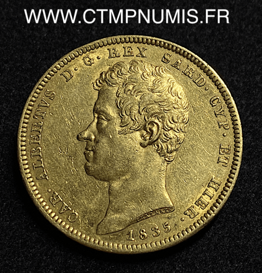 ,MONNAIE,ITALIE,SARDAIGNE,100,LIRE,OR,CHARLES,ALBERT,1835,TURIN,