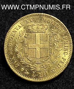 ,MONNAIE,ITALIE,SARDAIGNE,20,LIRE,OR,VICTOR,EMMANUEL,1859,GENES,