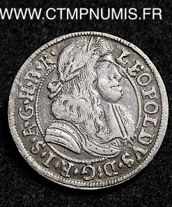 ,MONNAIE,AUTRICHE,3,KREUZER,ARGENT,LEOPOLD,1685,