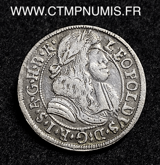 ,MONNAIE,AUTRICHE,3,KREUZER,ARGENT,LEOPOLD,1685,