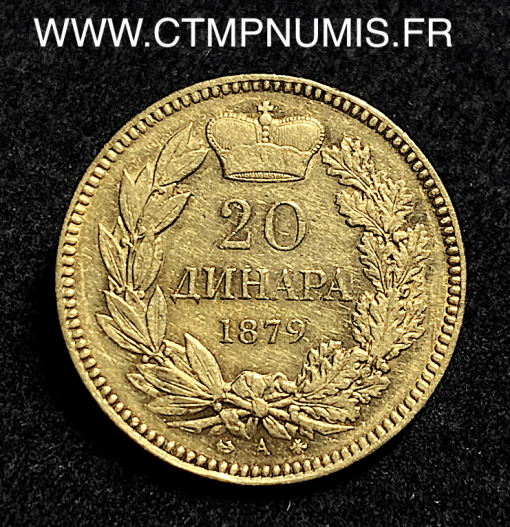 ,MONNAIE,YOUGOSLAVIE,SERBIE,20,DINARA,OR,1879,