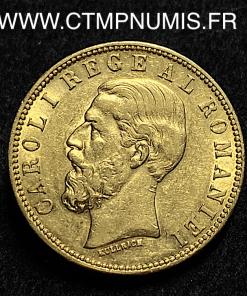 ROUMANIE   20 LEI  OR   CHARLES I°  1890