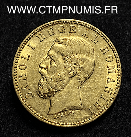 ,MONNAIE,ROUMANIE,20,LEI,OR,CAROL,I°,1890,