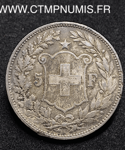 ,MONNAIE,SUISSE,5,FRANCS,ARGENT,1894,B,BERNE,