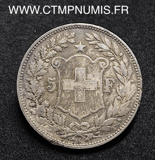 ,MONNAIE,SUISSE,5,FRANCS,ARGENT,1894,B,BERNE,