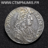 ,MONNAIE,ROYALE,LOUIS,XIV,ECU,ARGENT,A,LA,CRAVATE,1681,L,BAYONNE,ETOILE,