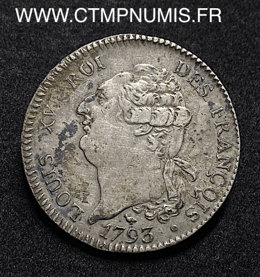 ,MONNAIE,REVOLUTION,LOUIS,XVI,CONVENTION,ECU,ARGENT,6,LIVRES,1793,N,MONTPELLIER,