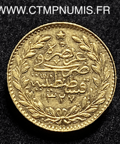 ,MONNAIE,TURQUIE,25,PIASTRES,OR,MOHAMED,V,1914,6,