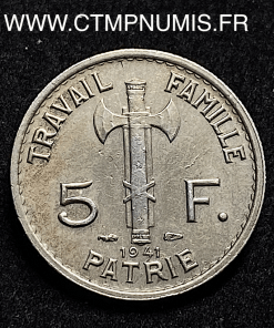 ,MONNAIE,5,FRANCS,PETAIN,1941,