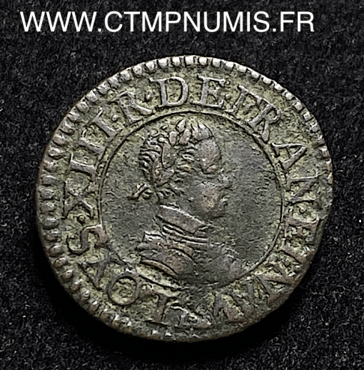 ,MONNAIE,ROYALE,LOUIS,XIII,DENIER,TOURNOIS,1617,PARIS,