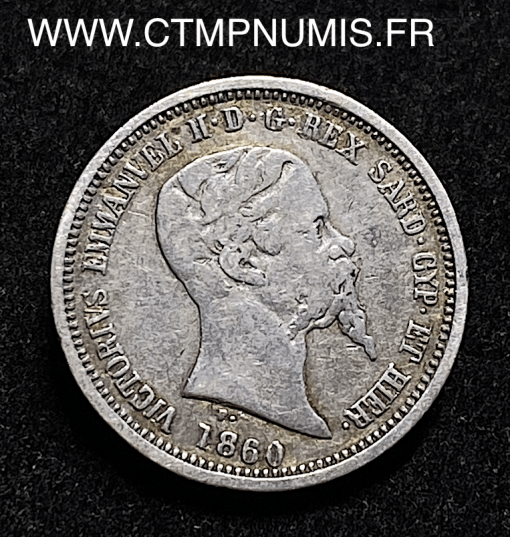 ,MONNAIE,ITALIE,SARDAIGNE,50,CENTESIMI,ARGENT,1860,M,MILAN,