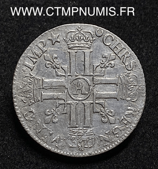 ,MONNAIE,ROYALE,LOUIS,XIV,1/4,ECU,ARGENT,AUX,8,L,1691,PARIS,