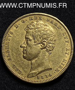 ,MONNAIE,ITALIE,SARDAIGNE,100,LIRE,OR,CHARLES,ALBERT,1834,TURIN,