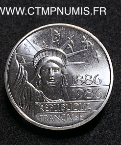 ,MONNAIE,PIEDFORT,100,FRANCS,ARGENT,LIBERTY,1986,SPL,