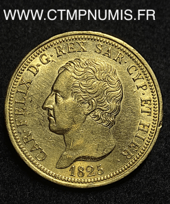 ,MONNAIE,ITALIE,SARDAIGNE,80,LIRE,OR,CHARLES,FELIX,1825,TURIN,