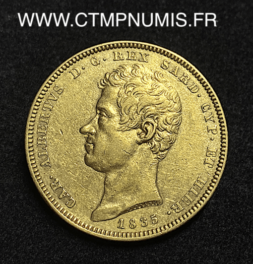 ,MONNAIE,ITALIE,SARDAIGNE,100,LIRE,OR,CHARLES,ALBERT,1835,TURIN,