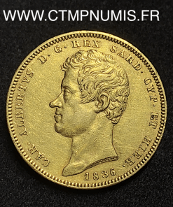 ,MONNAIE,ITALIE,SARDAIGNE,100,LIRE,OR,CHARLES,ALBERT,1836,TURIN,