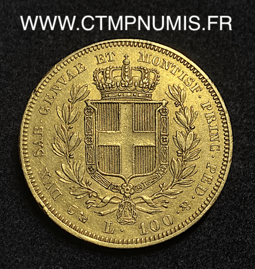 ,MONNAIE,ITALIE,SARDAIGNE,100,LIRE,OR,CHARLES,ALBERT,1836,TURIN,