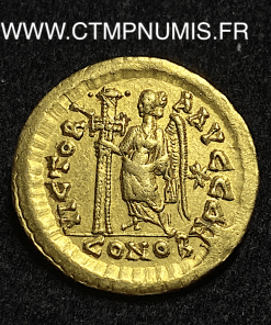 ,MONNAIE,BYSANTINE,LEON,I°,SOLIDUS,OR,VICTOIRE,CONSTANTINOPLE,