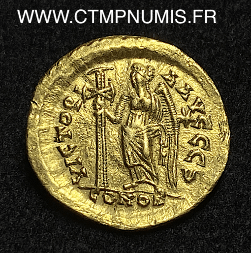 ,MONNAIE,BYSANTINE,SOLIDUS,OR,LEON,I°,VICTOIRE,CONTANTINOPLE,