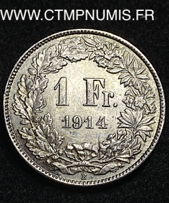 ,MONNAIE,SUISSE,1,FRANC,ARGENT,1914,SUP,