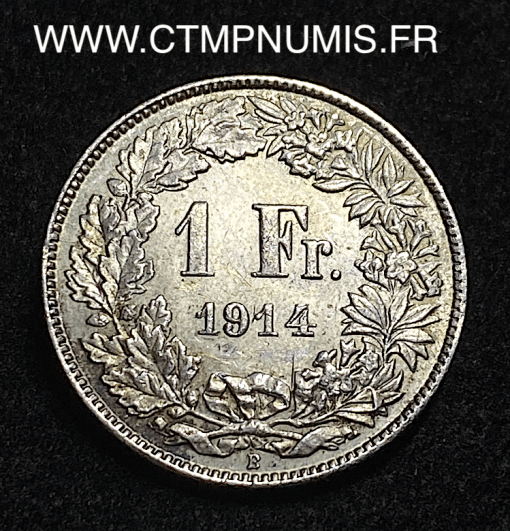 ,MONNAIE,SUISSE,1,FRANC,ARGENT,1914,SUP,