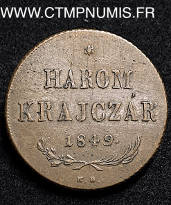 ,MONNAIE,HONGRIE,3,KRAJSZAR,1849,