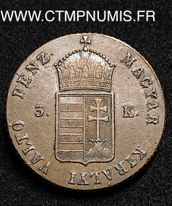 ,MONNAIE,HONGRIE,3,KRAJSZAR,1849,